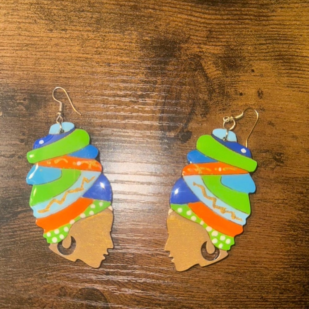 Colorful Headwrap Earrings